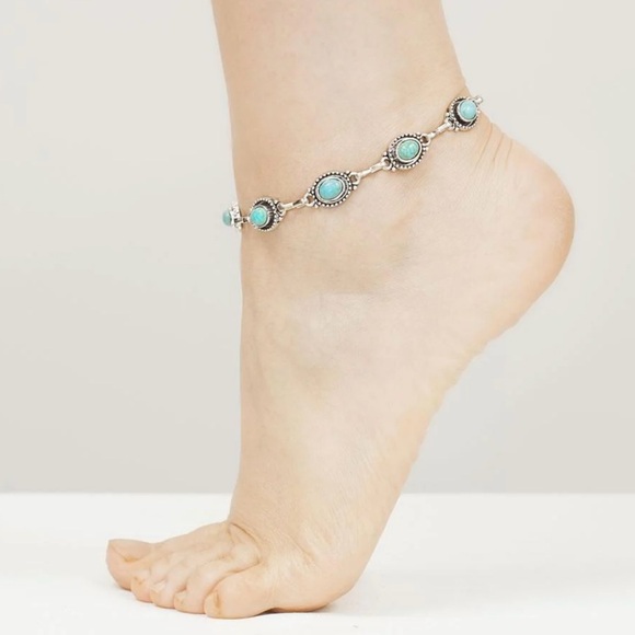 Bohemian  beautiful Turquoise Anklet - Picture 3 of 5